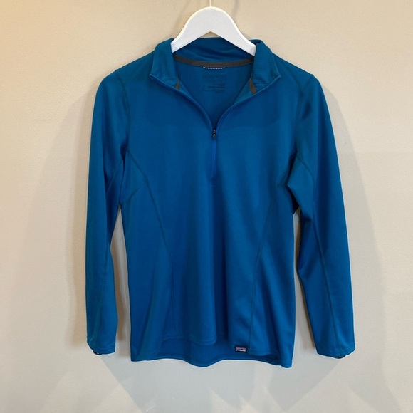 Patagonia Base Layer Half Zip Womens Small Teal - Picture 1 of 5